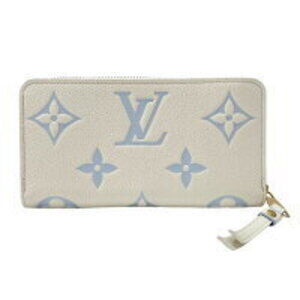 Louis Vuitton Zippy Wallet Long Zipper Empreinte Latte White Candy Blue